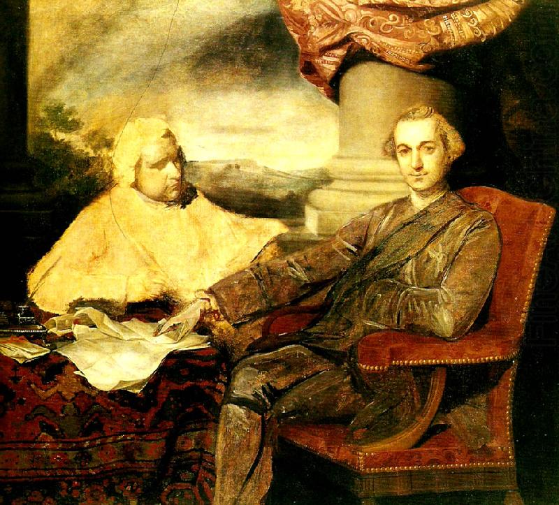 Sir Joshua Reynolds lord rockingham and his secretary, edmund burke china oil painting image